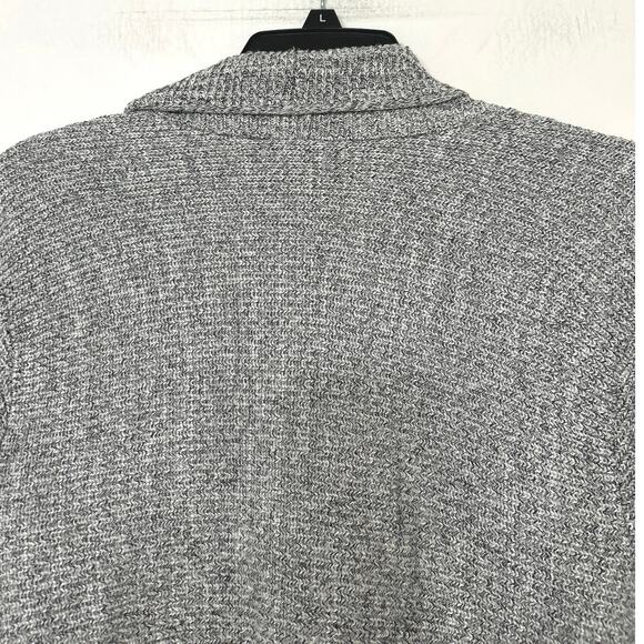 NIC & ZOE Light Gray Cotton Blend Open Front Cardigan Sweater 1X Neutral - Picture 7 of 9